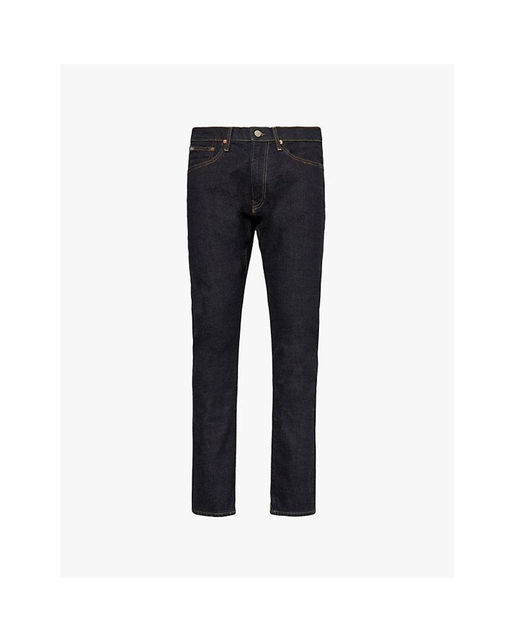 Polo Ralph Lauren Blue Parkside Brand Patch Straight-Leg Regular-Fit Stretch Denim-Blend Jeans for men