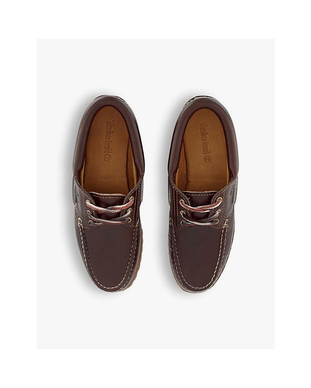 Timberland Brown Noreen Three-Eye Leather Boat Shoes