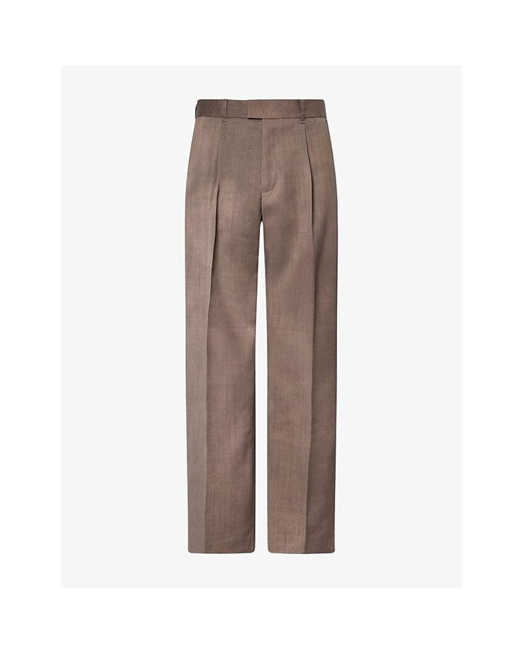 Our Legacy Brown Slack Relaxed-Fit Wool Blend Trouser for men