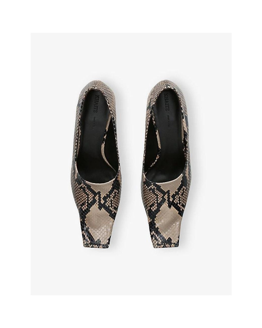 Khaite White Marlene Leather Heeled Courts