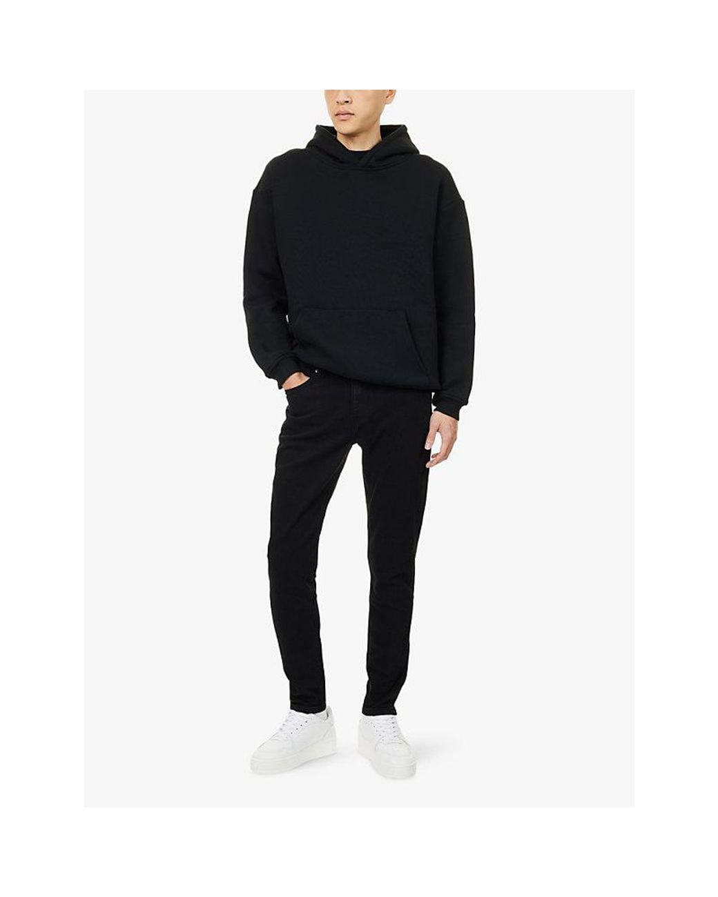 Arne Black Slim-Fit Mid-Rise Denim Jeans for men
