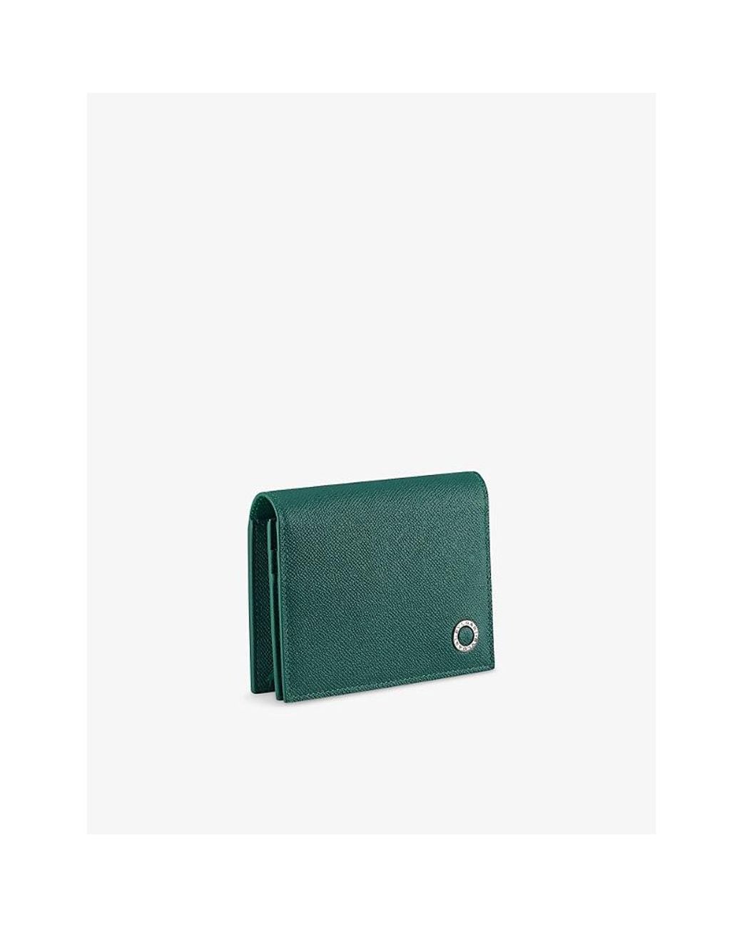BVLGARI Green Leather Card Holder