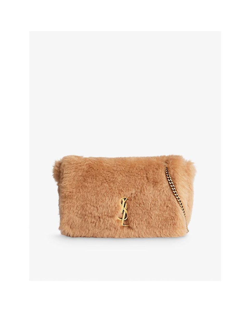 Saint Laurent Monogram Medium Suede Fringe Crossbody Bag Tan, $2,290, Neiman Marcus