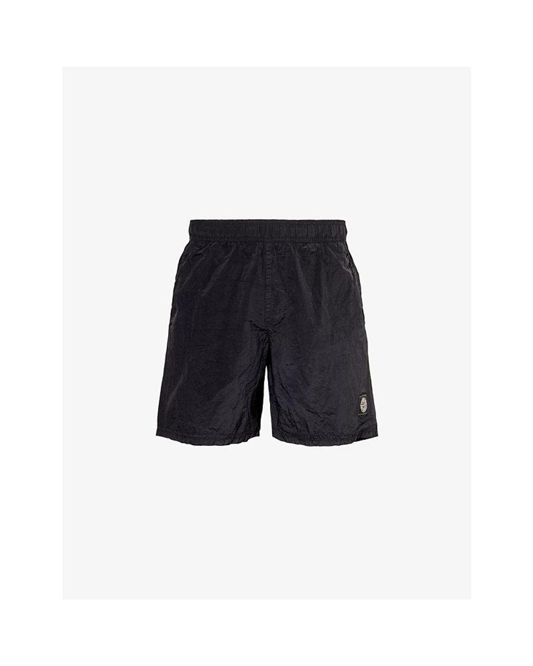 Stone island black swim best sale shorts