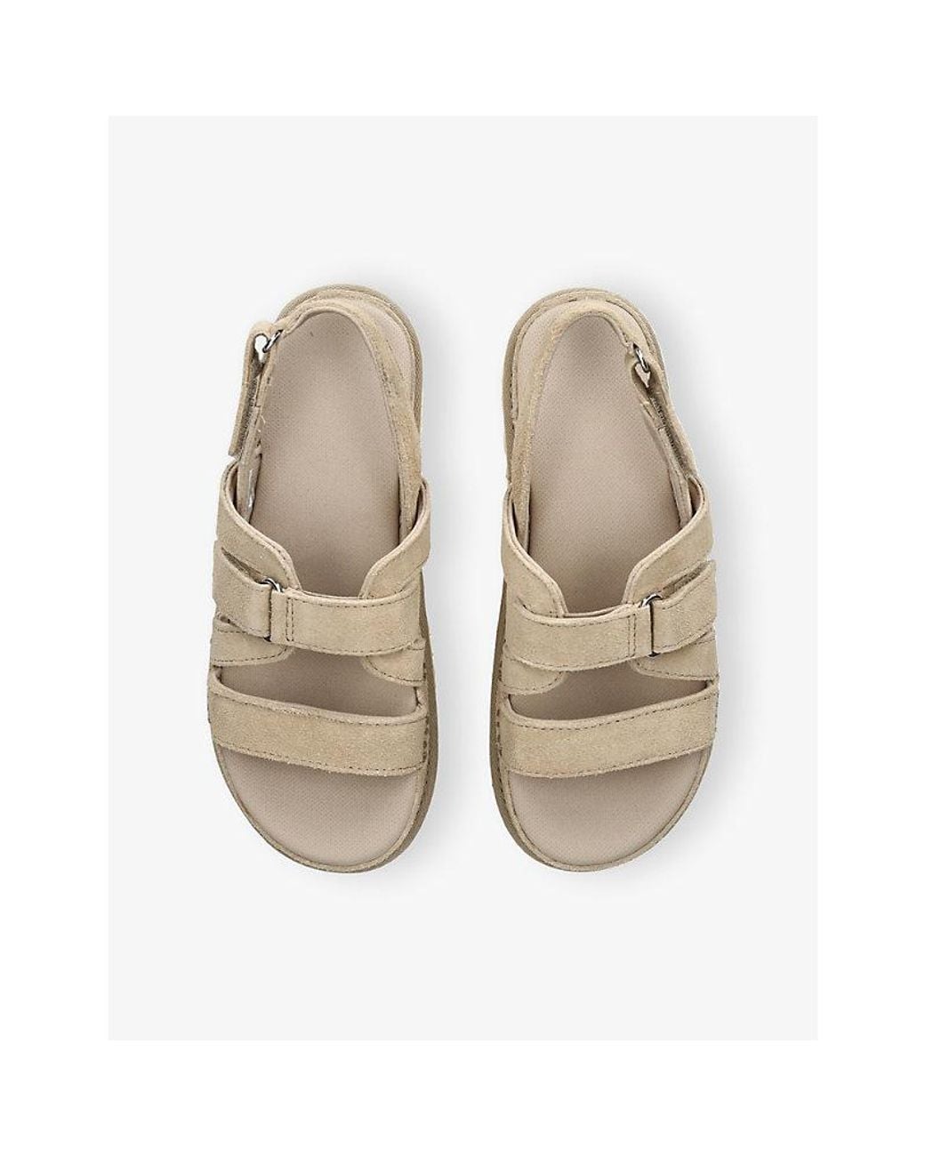 Ugg Natural Goldenstar Gleam Suede Sandals