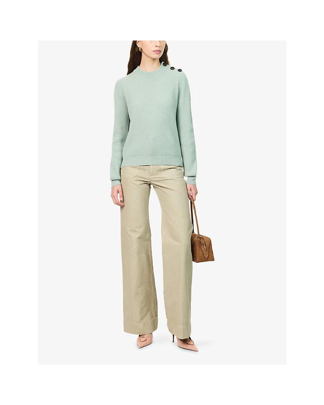 Blazé Milano Green Regular-Fit Highland Wool-And-Cashmere Jumper