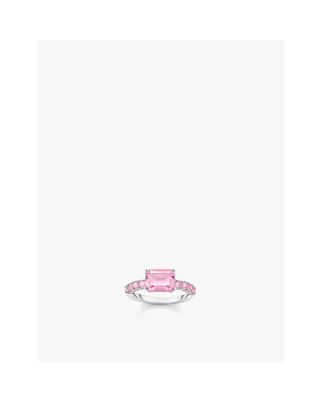Thomas Sabo White Solitaire 925 Sterling- And Zirconia Ring