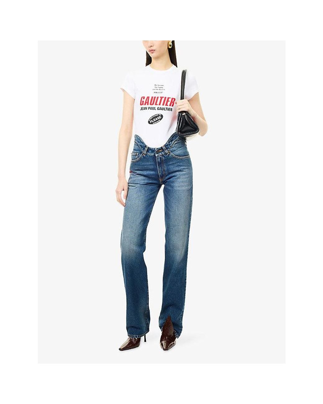 Jean Paul Gaultier White The Gaultier Logo-Print Baby Cotton T-Shirt