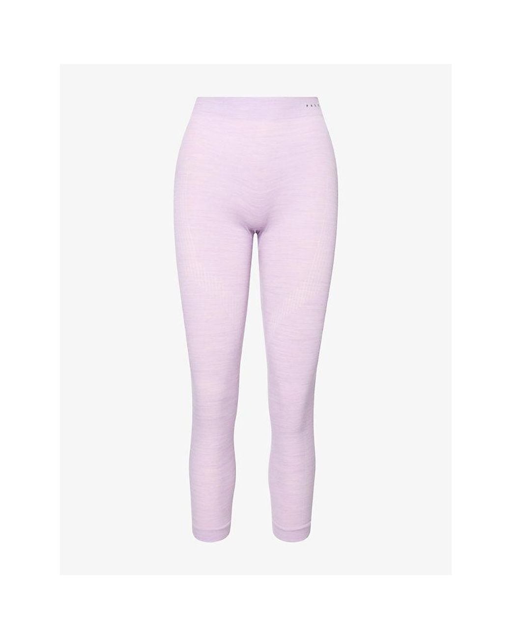 Falke Pink Wool-Tech Long Thermal Tights