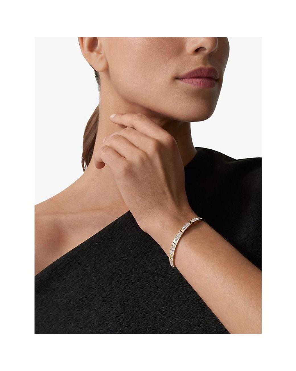 Cartier Metallic Love Pavéd Medium 18Ct- And 1.67Ct Diamond Bracelet