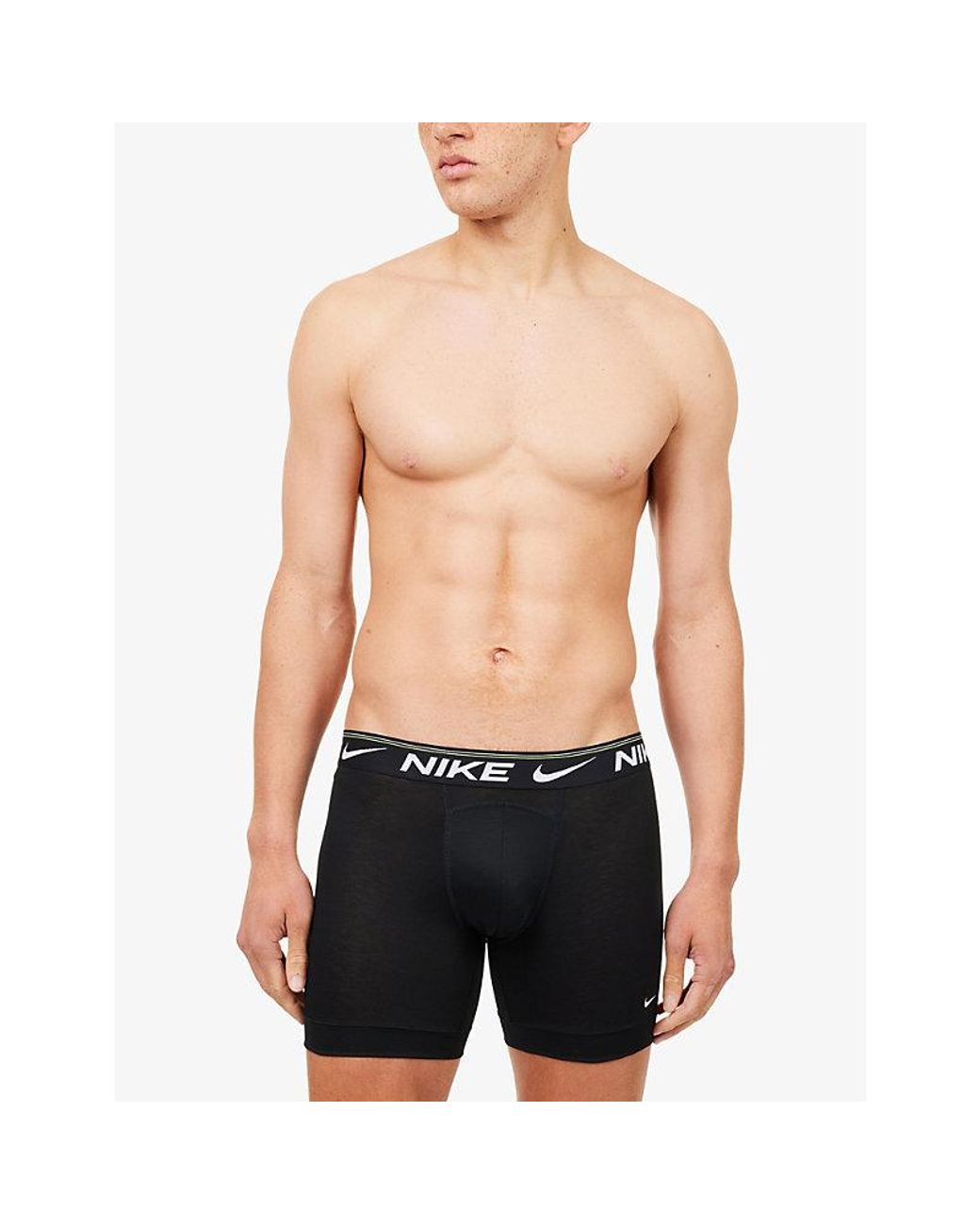 Nike Blue Dri-Fit Ultra Comfort Pack Of Three Jersey Boxer Briefs for men