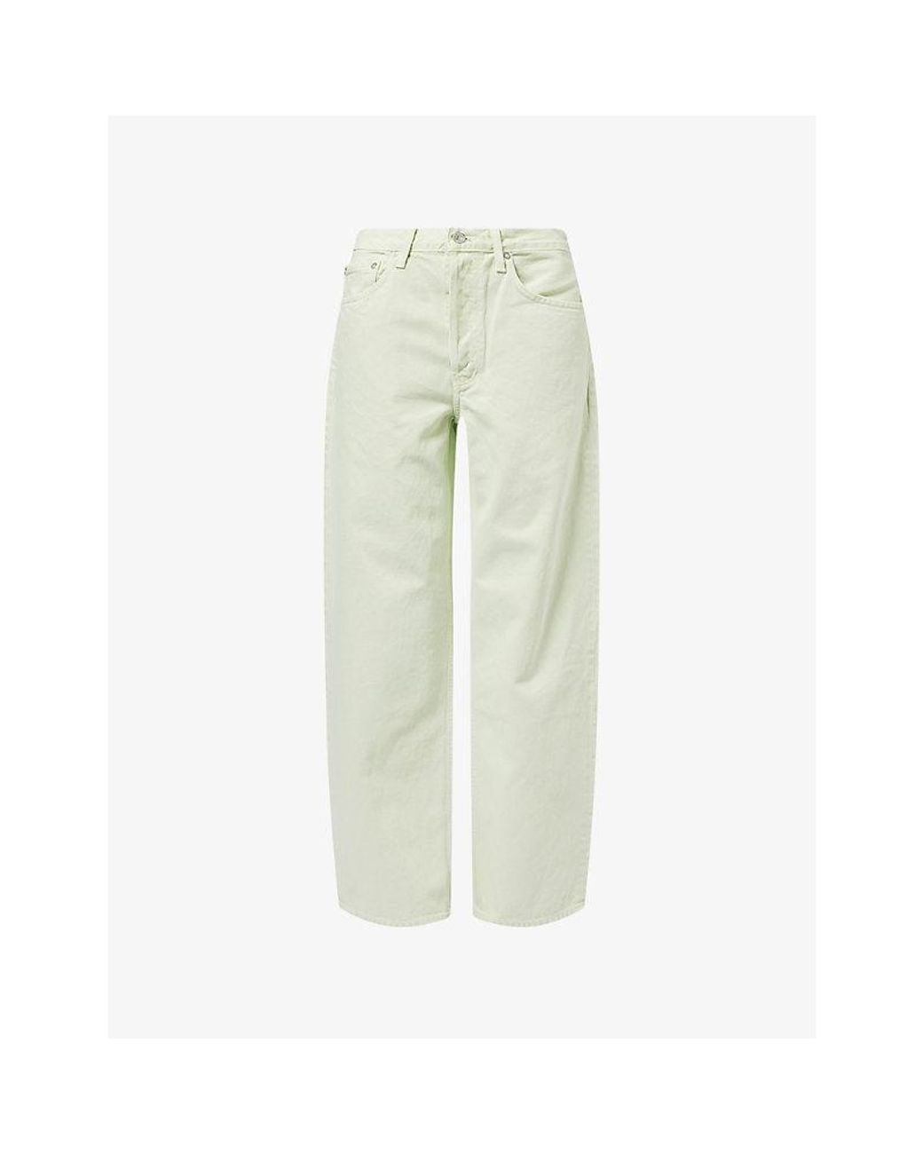 Agolde Green Arc Barrel-Leg Cotton-Blend Jeans