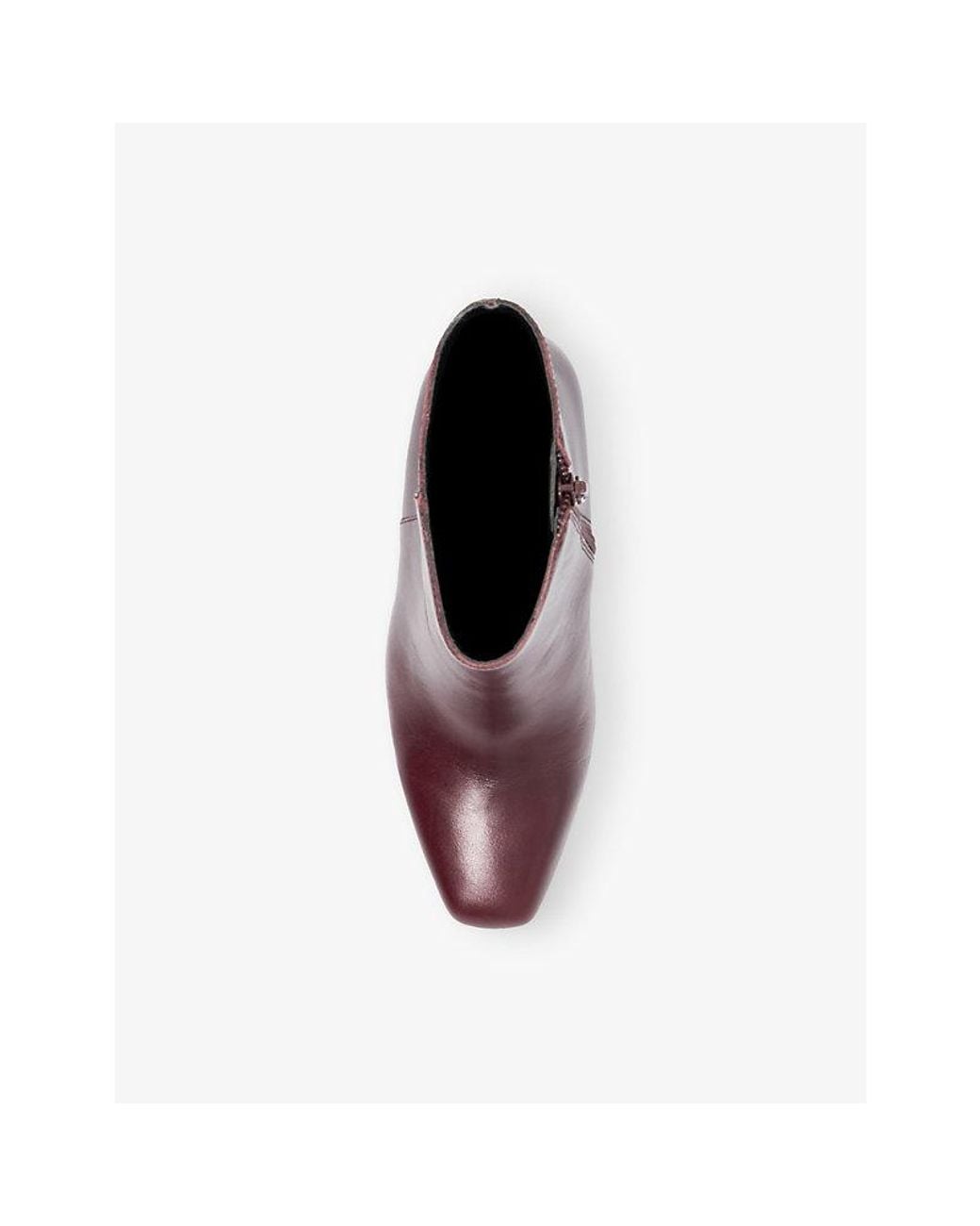 Dune Purple Ovation Heeled Leather Ankle Boots
