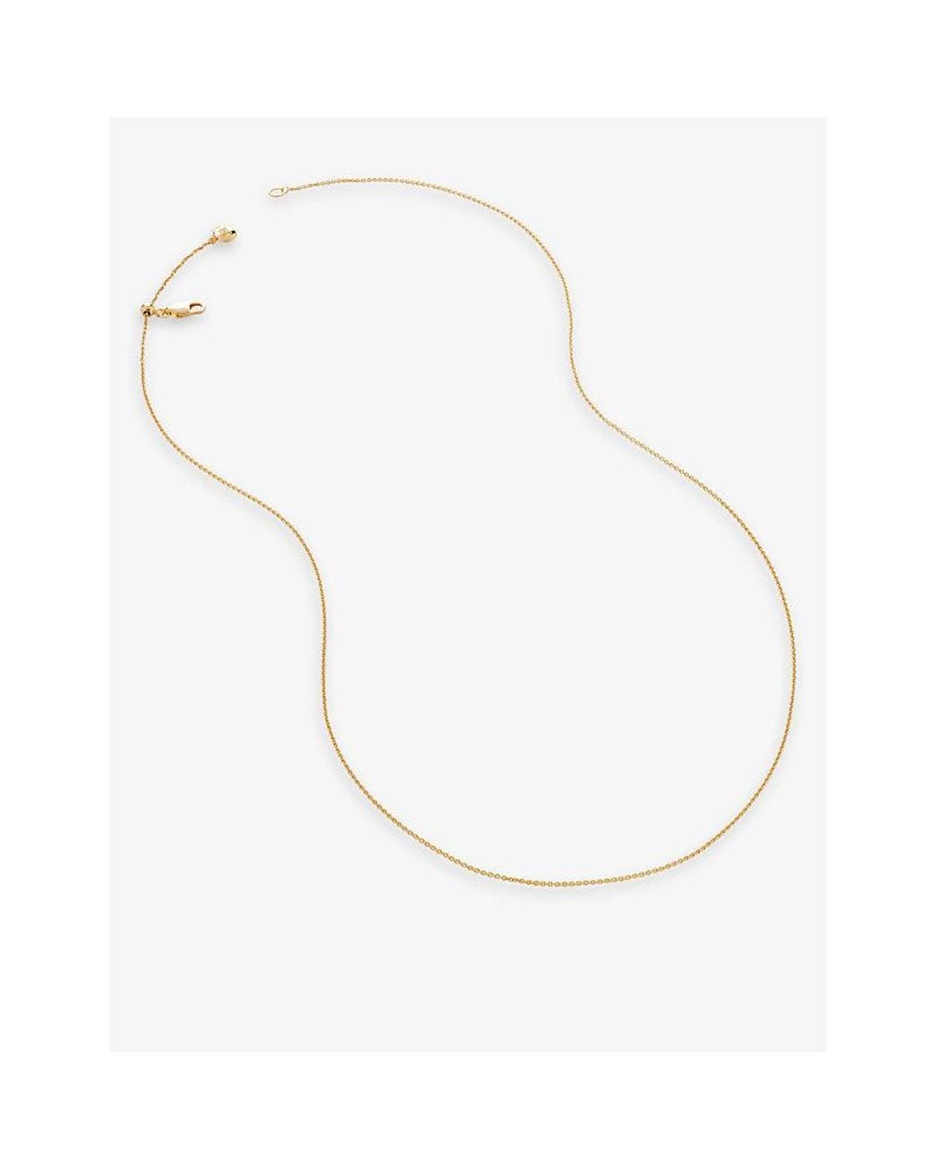 Monica Vinader White Fine 18Ct-Plated Vermeil Sterling- Chain Necklace