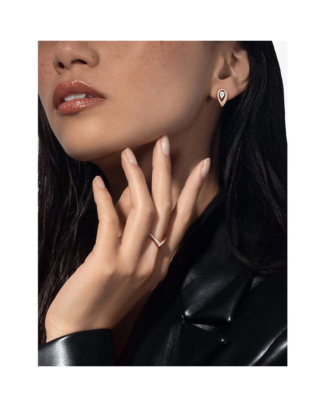 Messika Metallic Fiery And 0.25Ct Diamond Stud Earrings