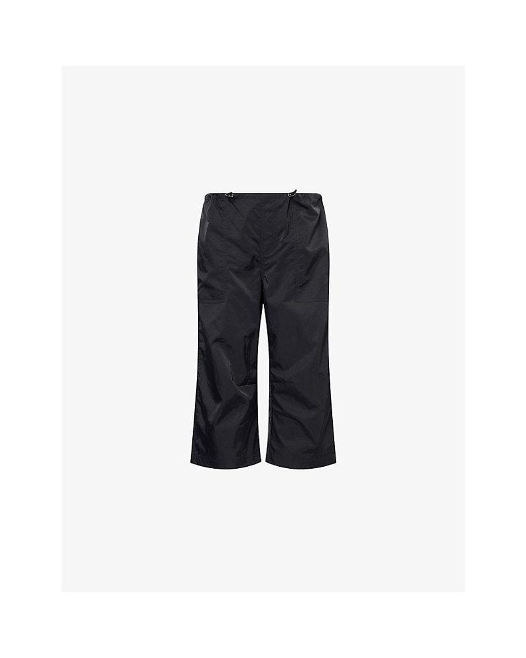 Reformation Blue Arlette Cropped Woven Trousers
