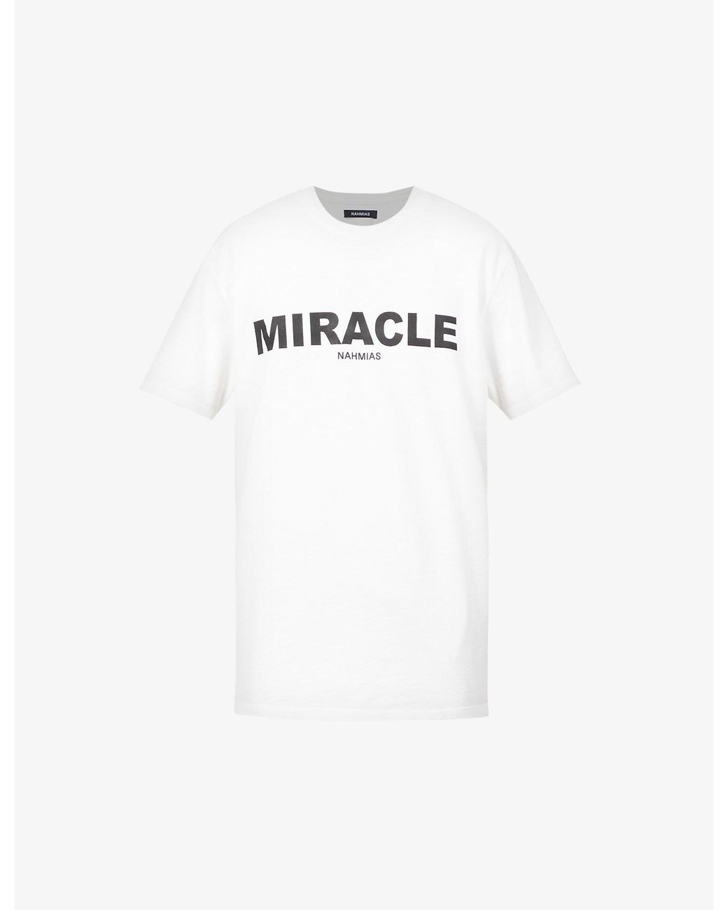 NAHMIAS Miracle Brand-print Cotton-jersey T-shirt in White for Men