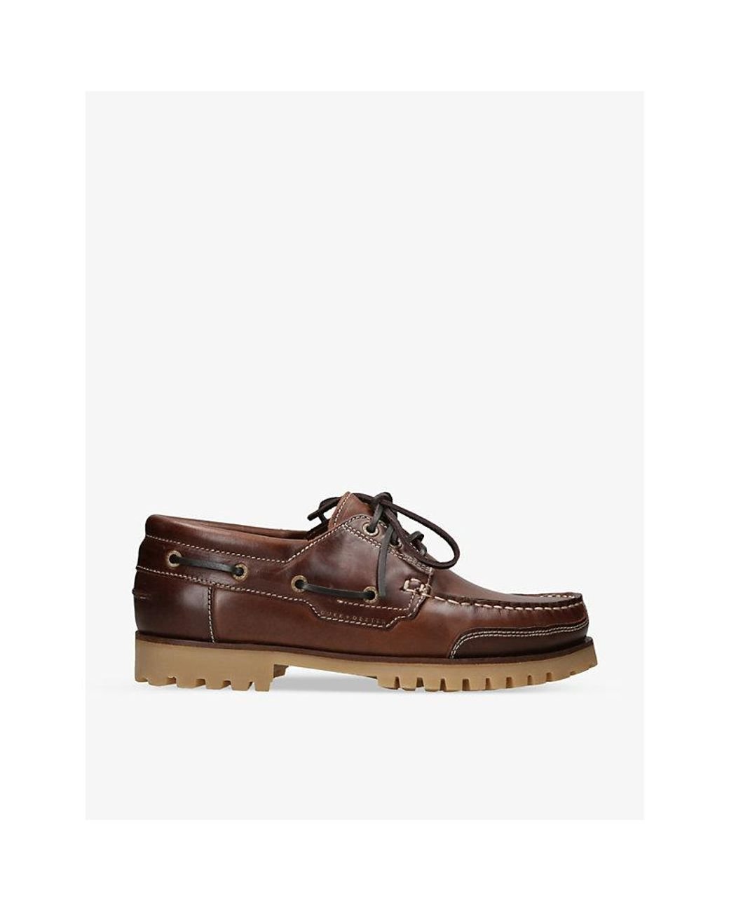 Duke & Dexter Commando-sole Leather Boat Shoes in Brown for Men | Lyst  Canada