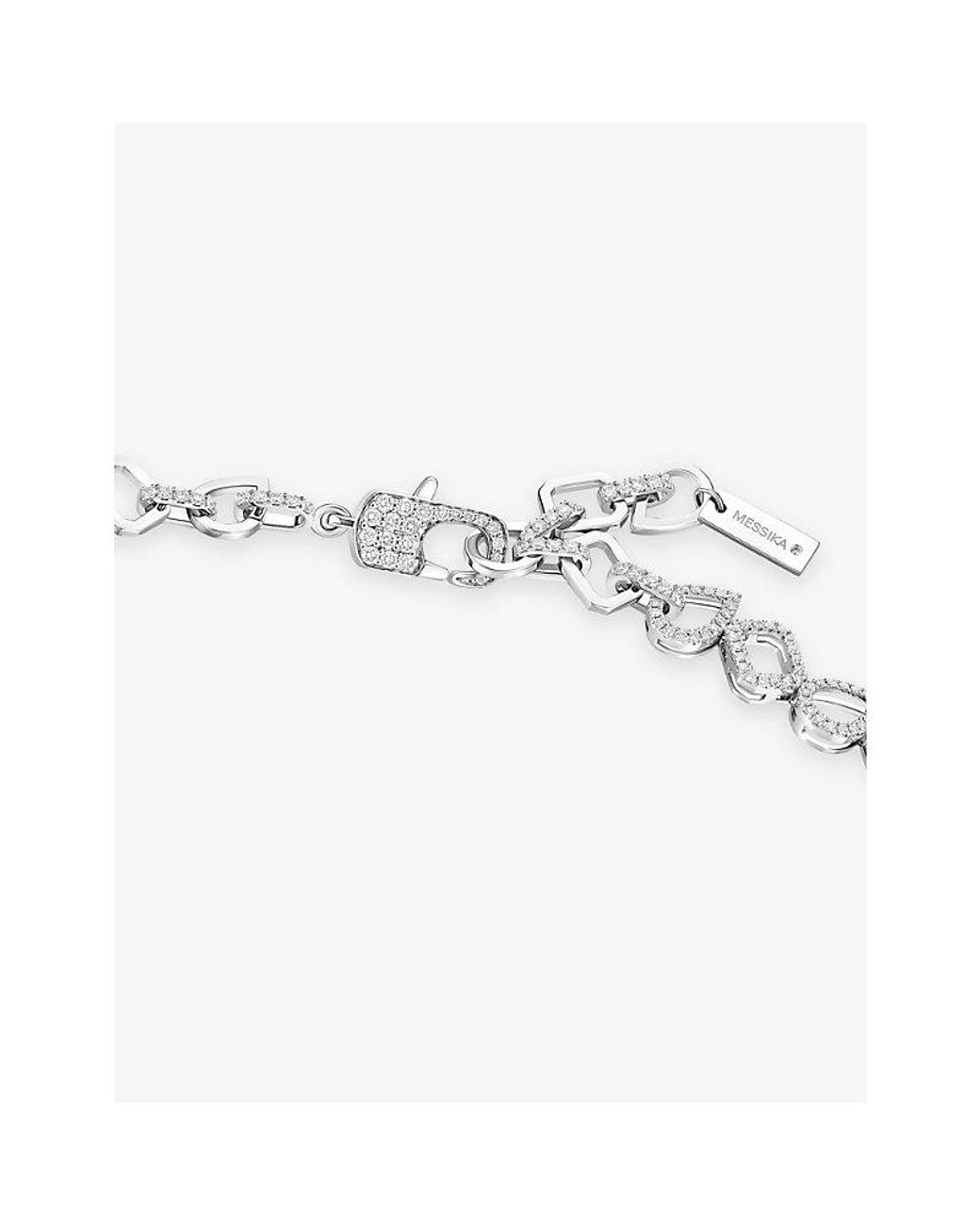 Messika White My Twin- And 8.18Ct Diamond Tennis Necklace