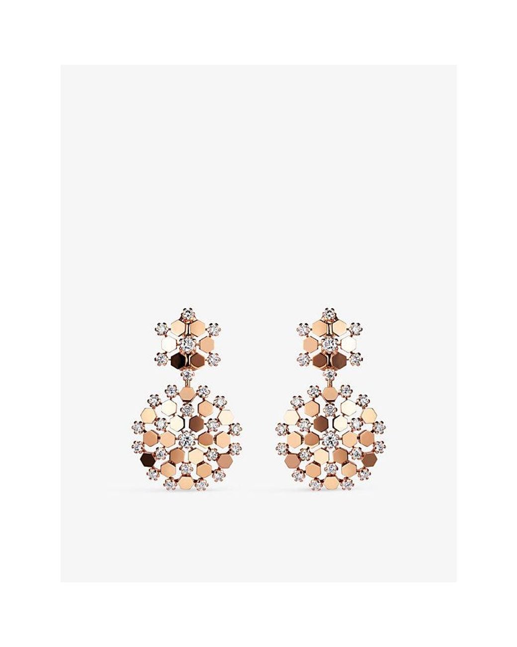 Chaumet White Bee De 18Ct Rose- And 3.58Ct Brilliant-Cut Diamond Earrings