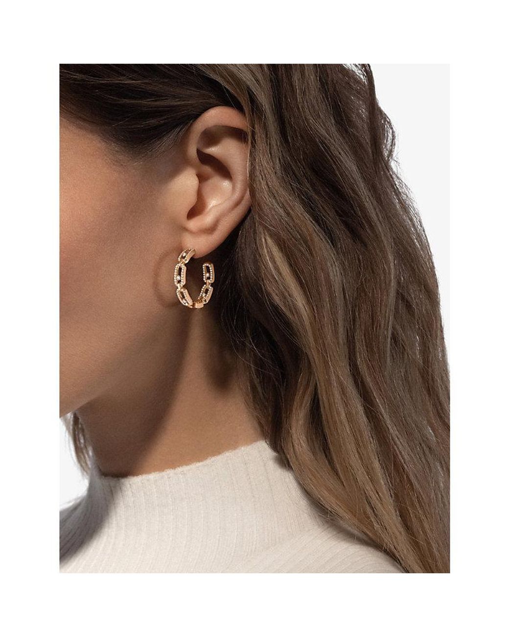 Messika Metallic Move Link 18Ct And 0.86Ct Diamond Earrings