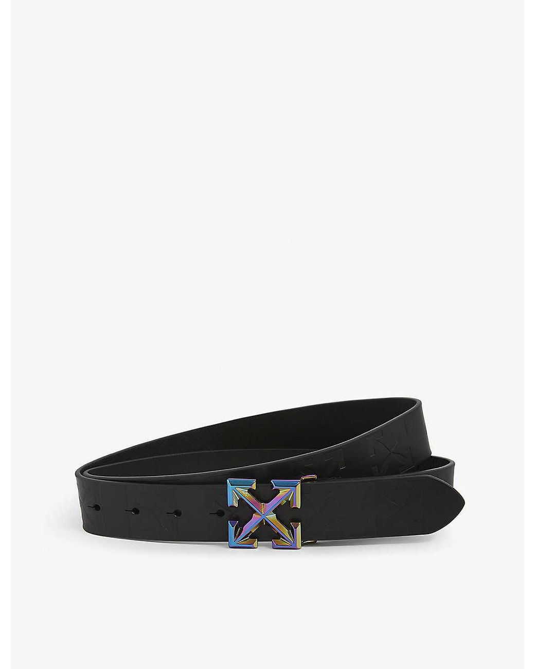 Off-White c/o Virgil Abloh Arrow H25 Reversible Leather Belt in Yellow