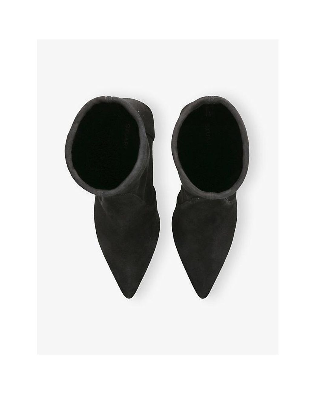 Stuart Weitzman Black Vinnie 85 Suede Ankle Boots