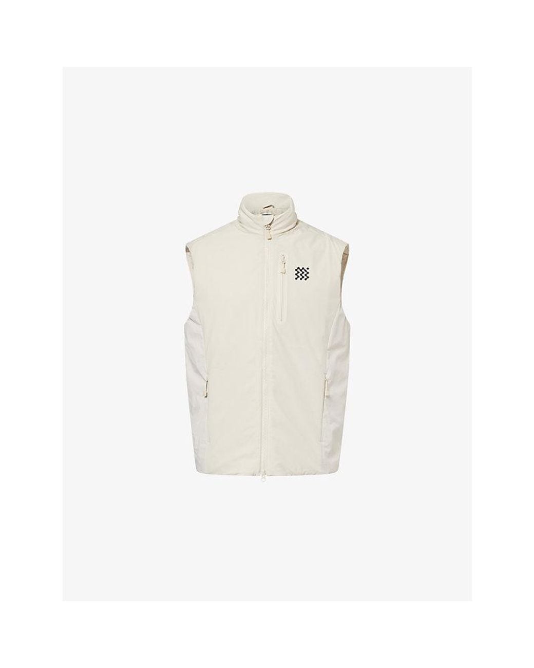 Manors White Branded Padded Shell Gilet for men