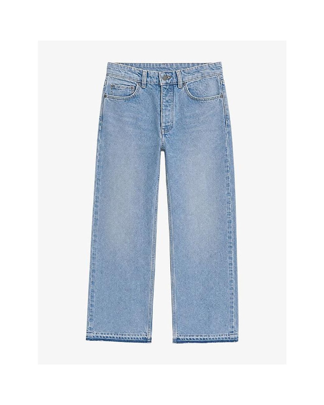The Kooples Blue Straight-Leg Mid-Rise Denim Jeans