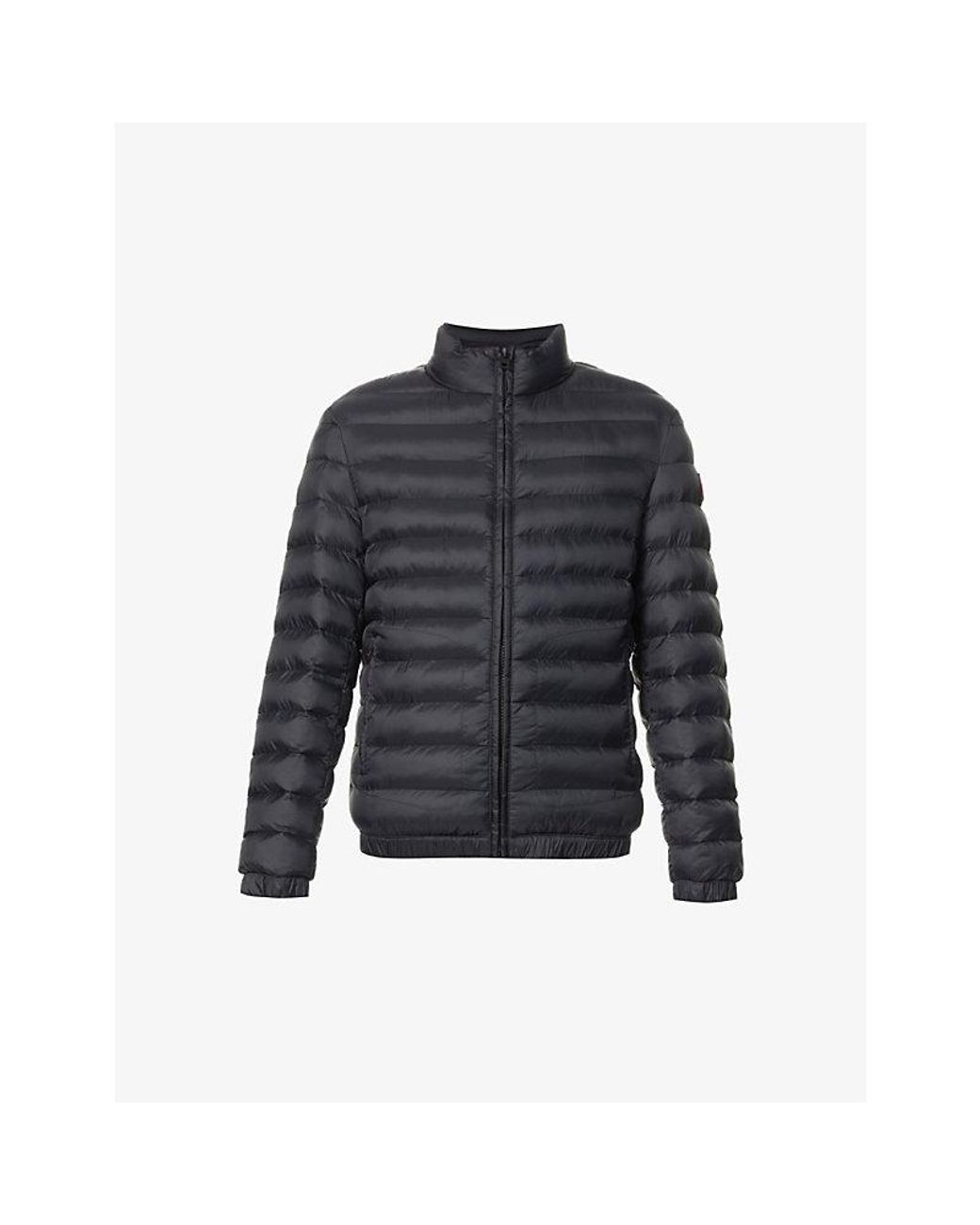 HUGO Black High-Neck Padded Shell Jacket for men