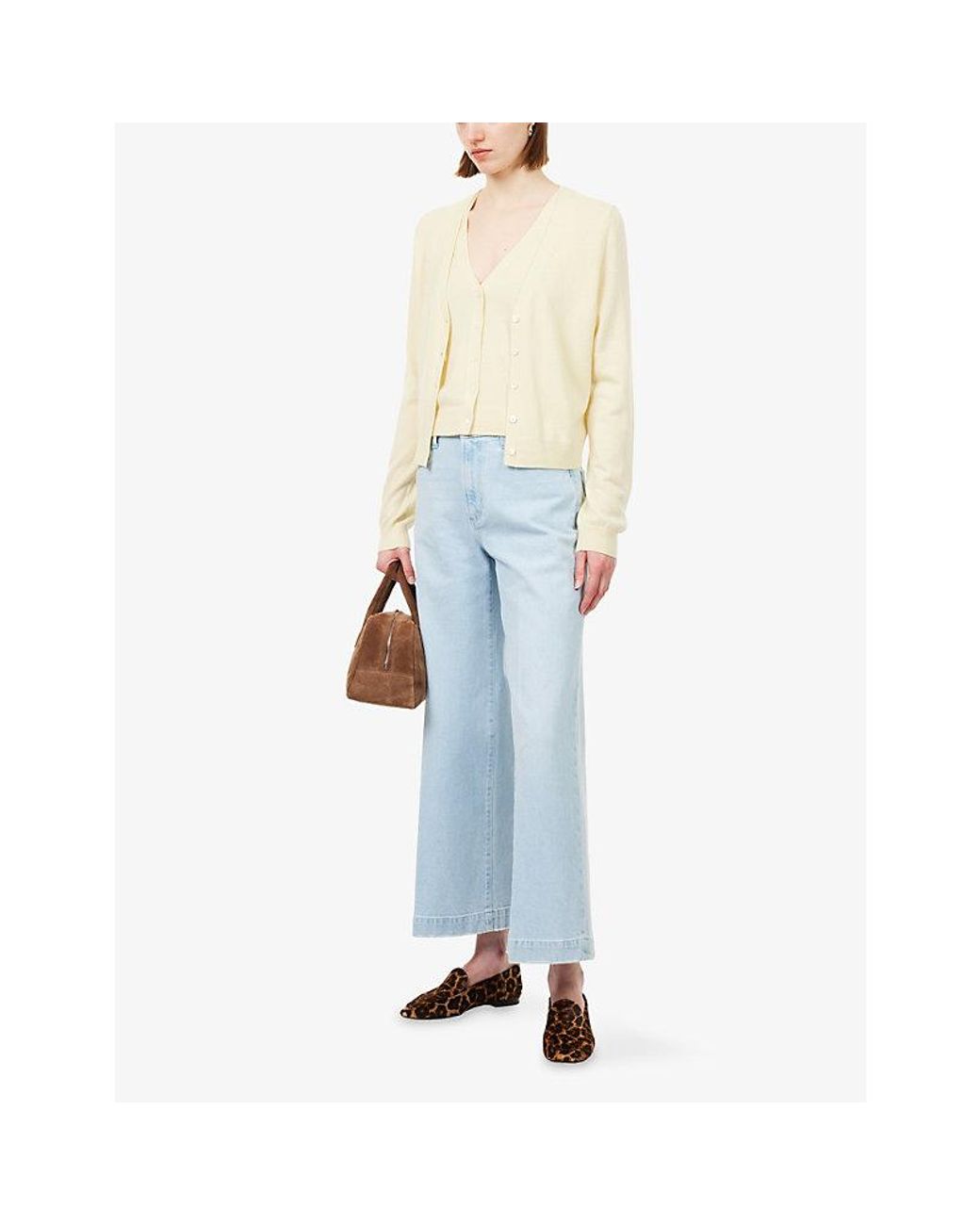 PAIGE Natural Brioche Cashmere Knitted Cardigan