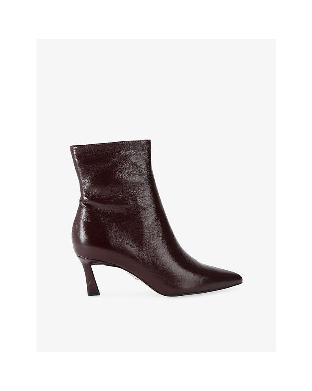 Steve Madden Brown Lulah Leather Heeled Ankle Boots