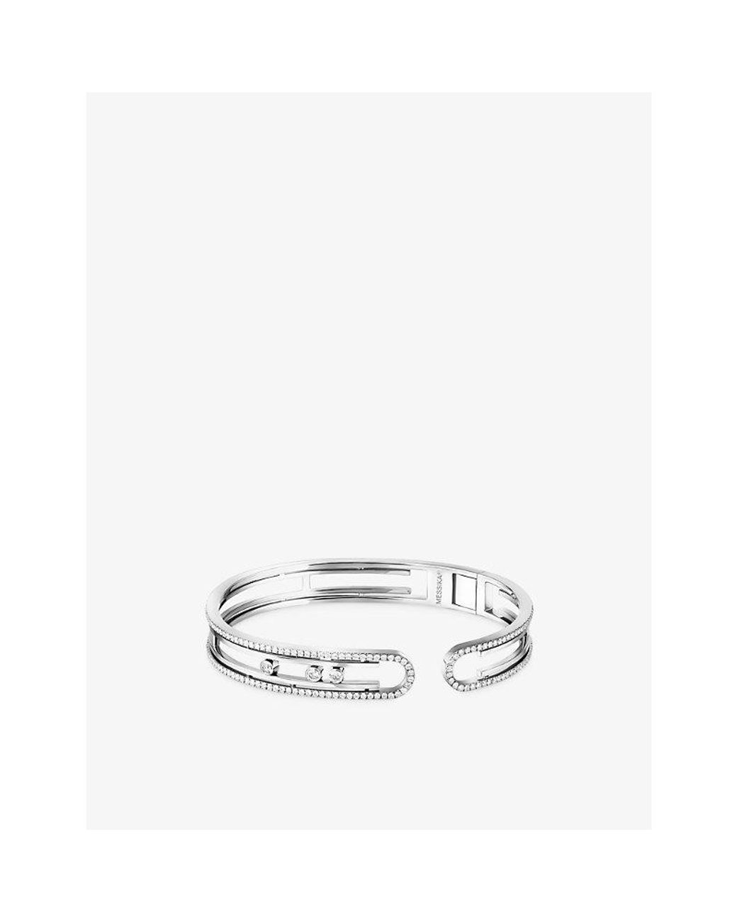 Messika White Move 10Th 18Ct- And 0.91Ct Diamond Bangle Bracelet