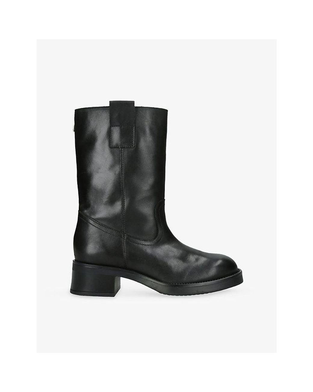 Steve Madden Black Benedict Leather Heeled Boots