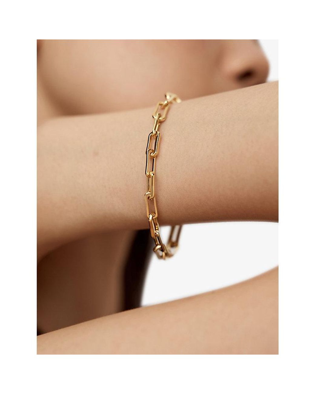 Monica Vinader Metallic Alta Mini 18Ct Vermeil Chain Bracelet