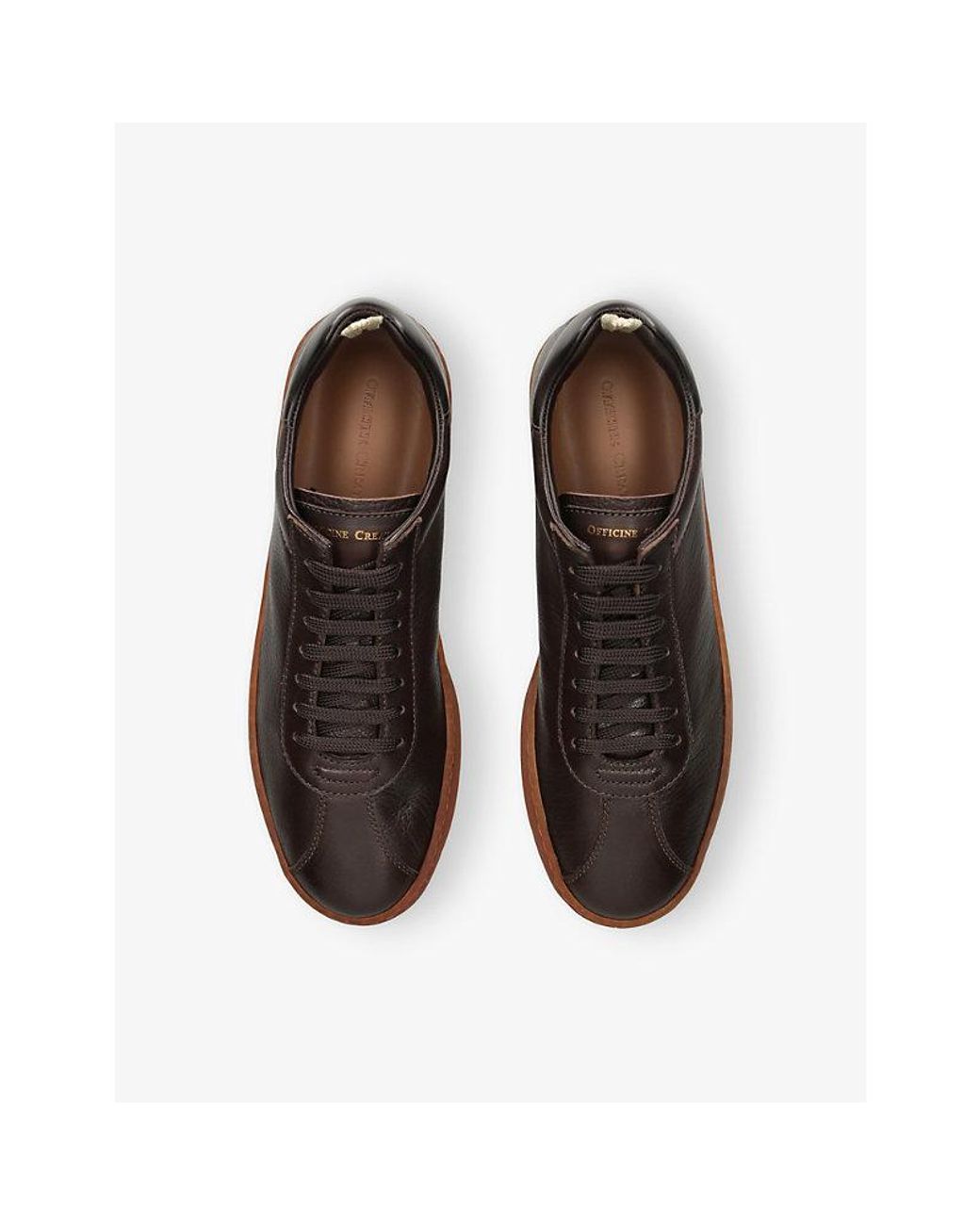 Officine Creative Brown Halo Leather Trainers for men