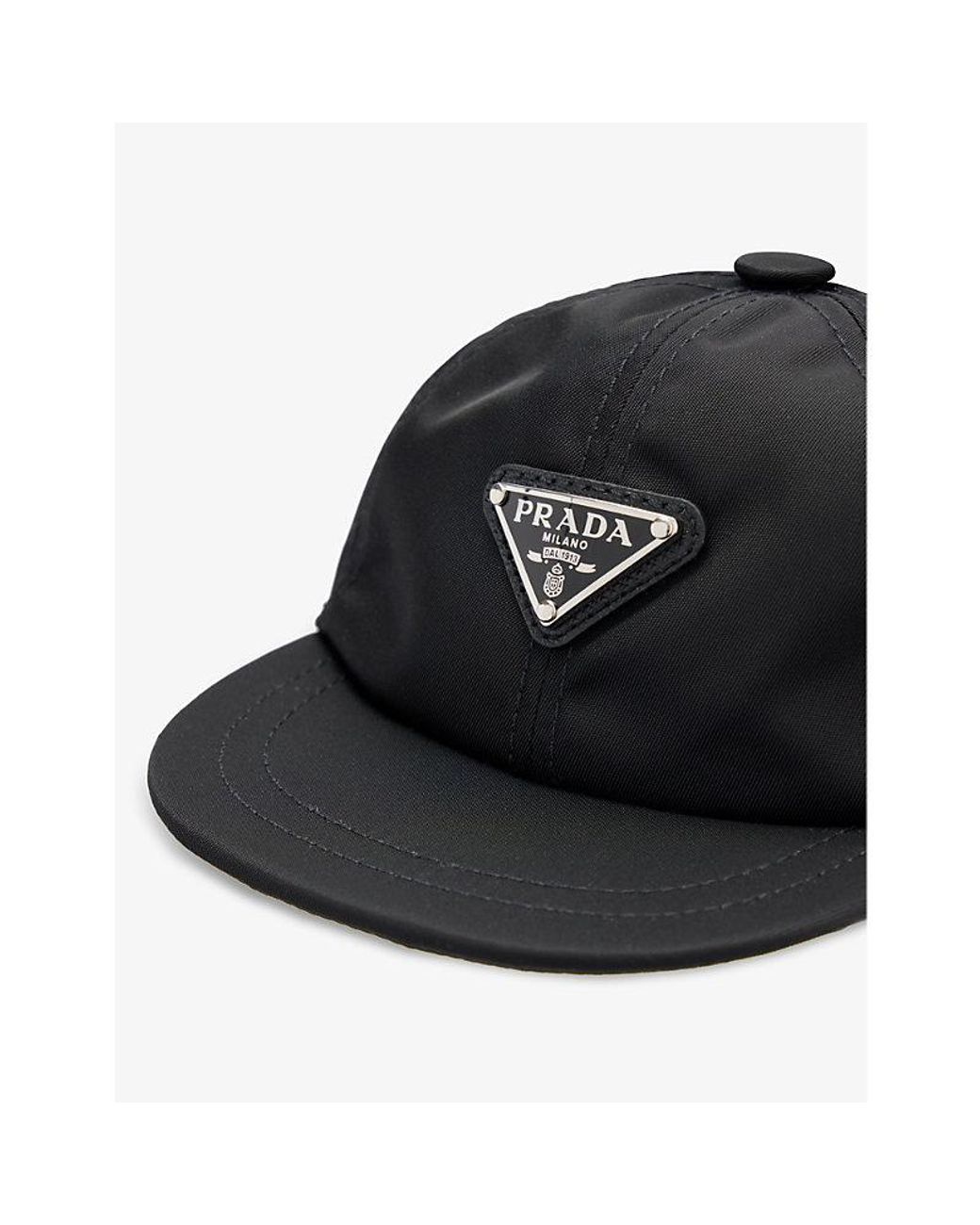 Prada Logo-plaque Recycled-polyamide Dog Baseball Cap in Black for Men |  Lyst