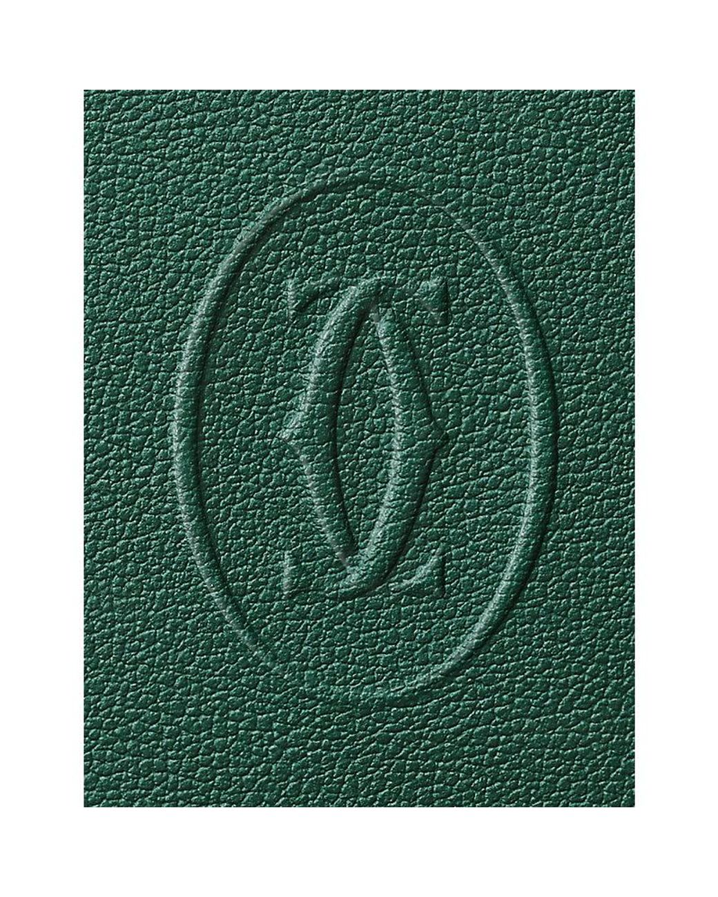 Cartier Green Must De 4Cc Leather Card Holder