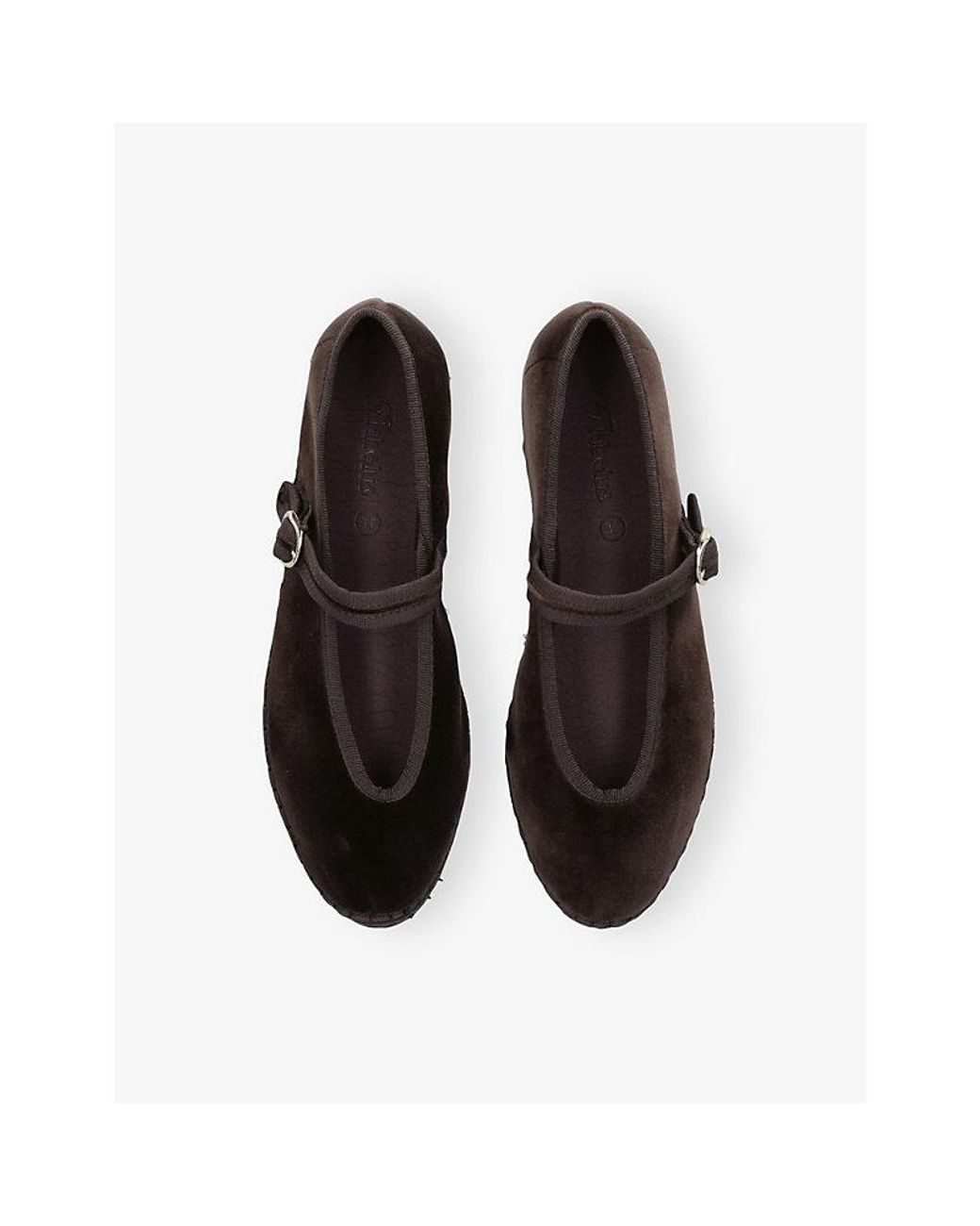 Flabelus Black Pierre Cotton-Velvet Ballet Flats