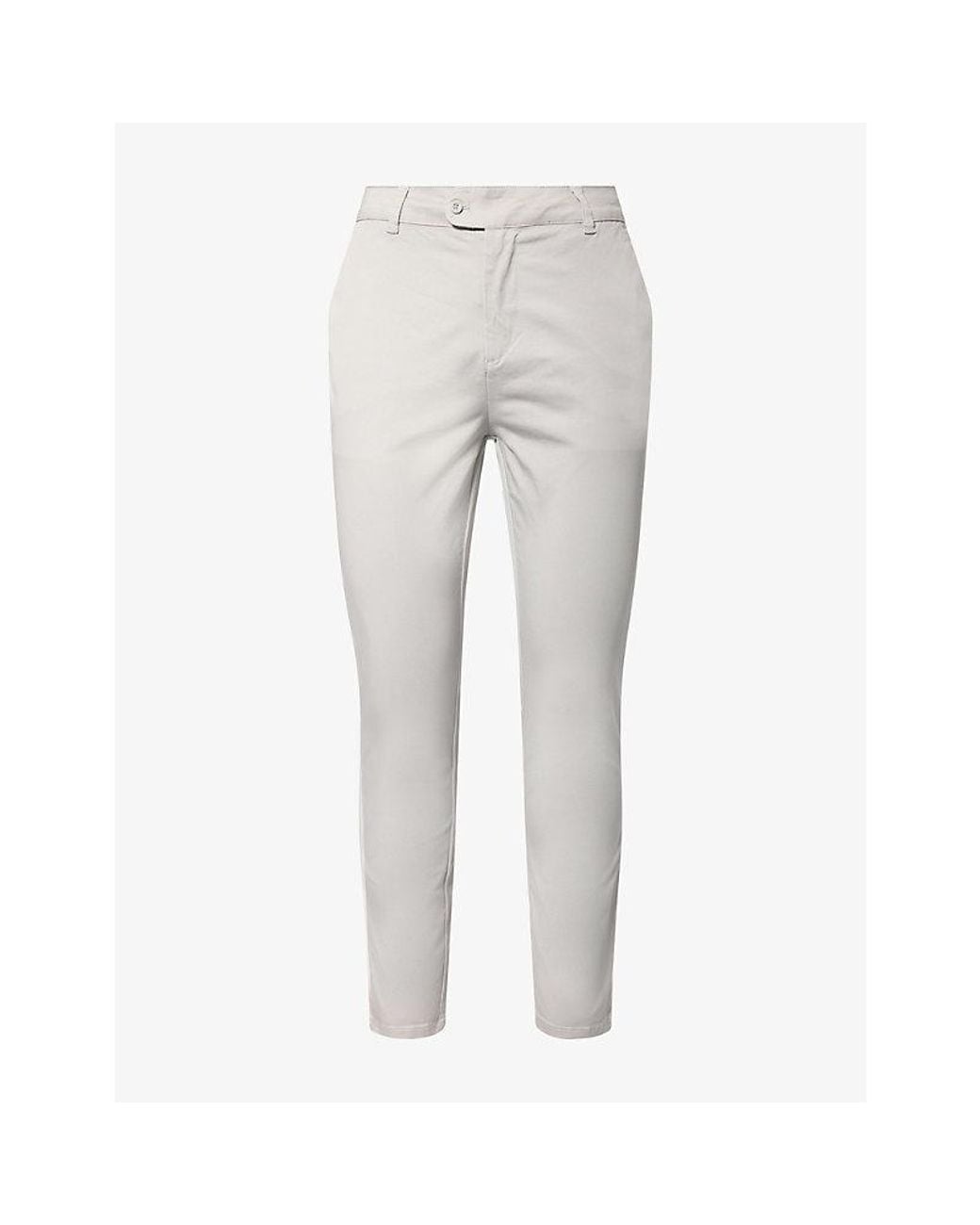 Arne Gray Tailored Slim-Fit Cotton-Stretch Chino Trousers for men