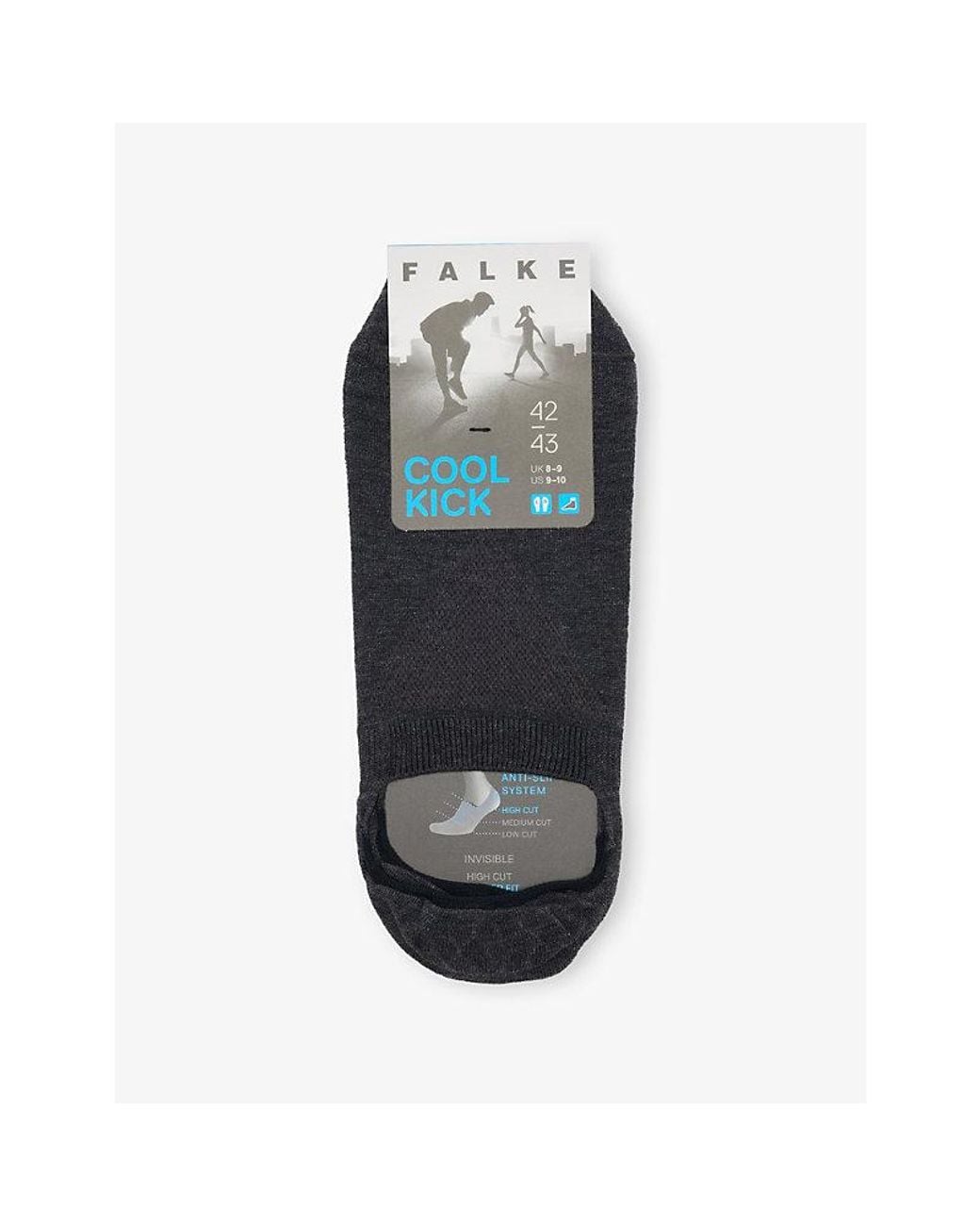 Falke Gray Cool Kick Stretch-Woven Socks for men