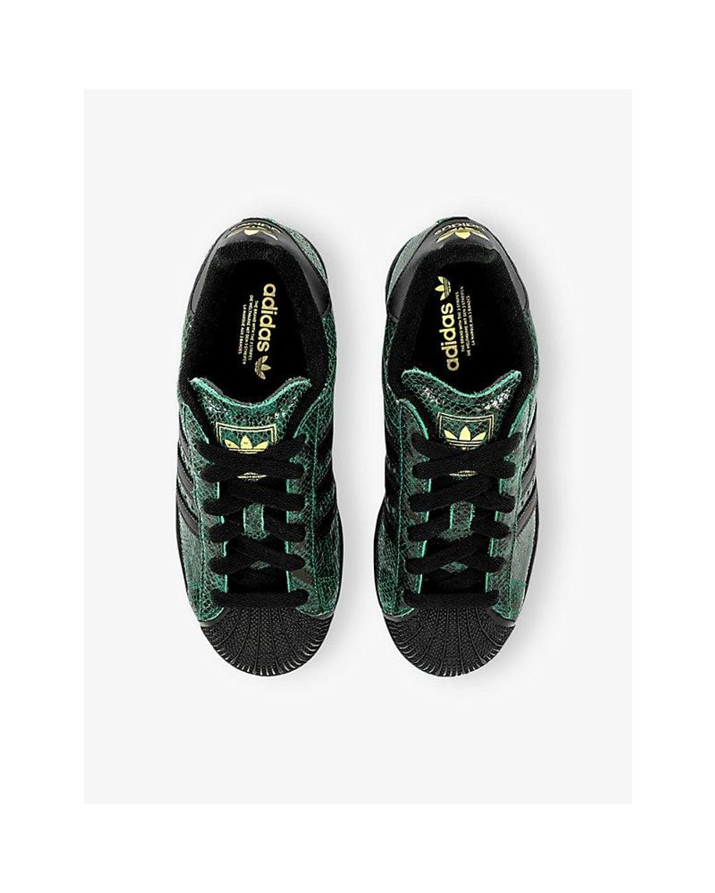 Adidas Green Superstar Ii Leather Trainers
