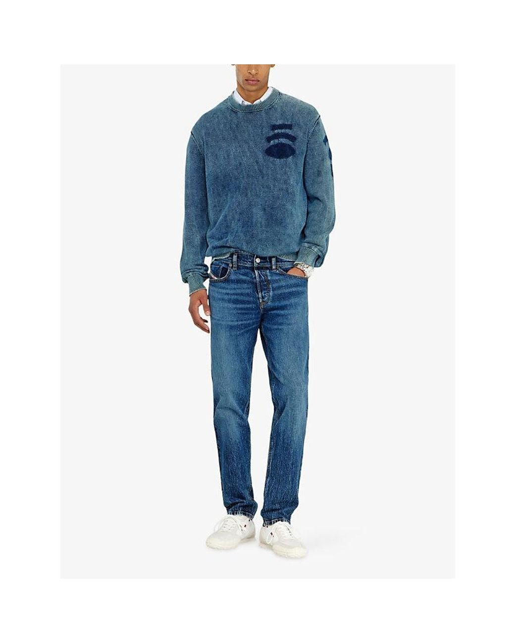 DIESEL Blue 2023 D-Finitive Regular-Fit Denim Jeans for men