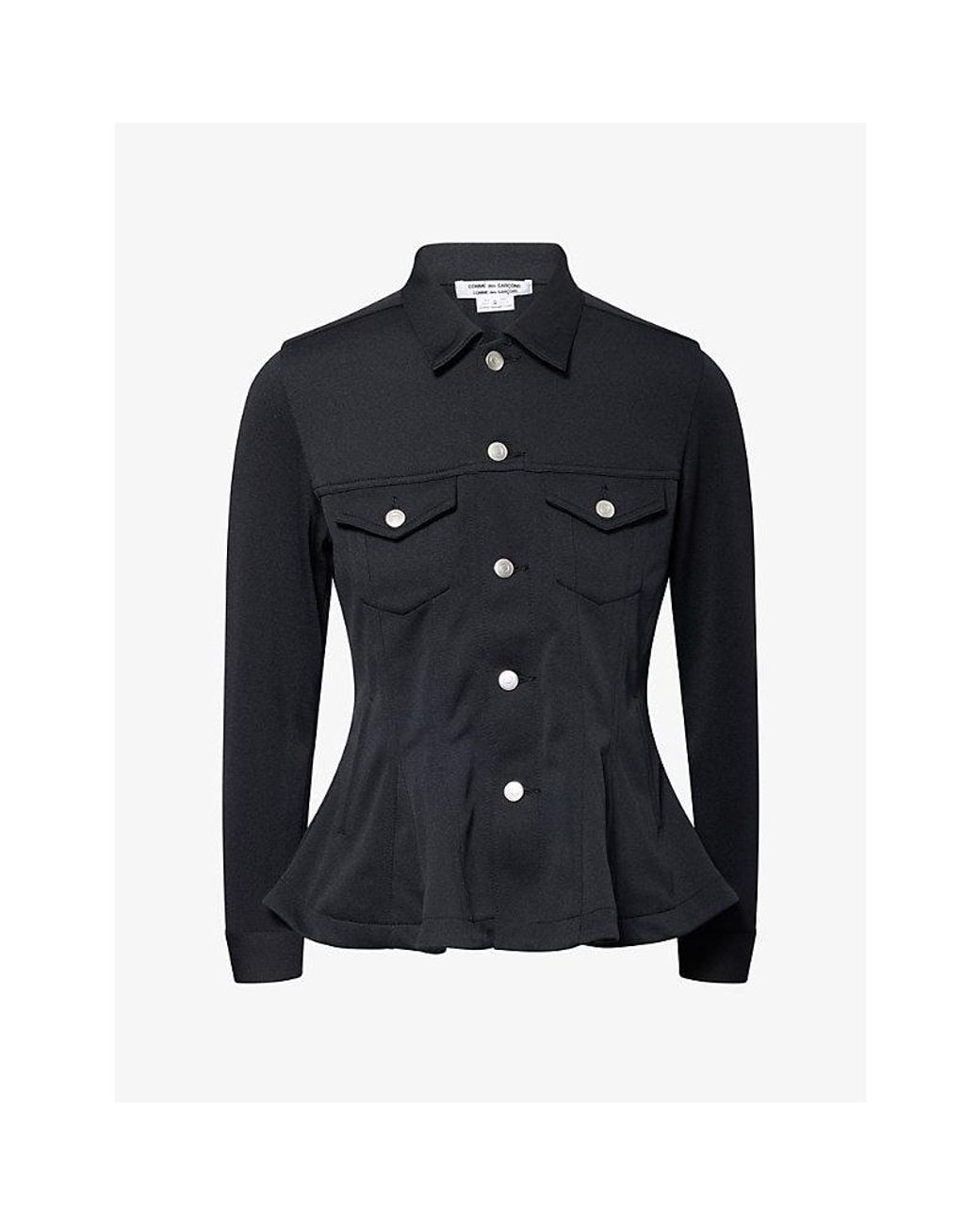 Comme des Garçons Black Peplum-Style Crepe Shirt
