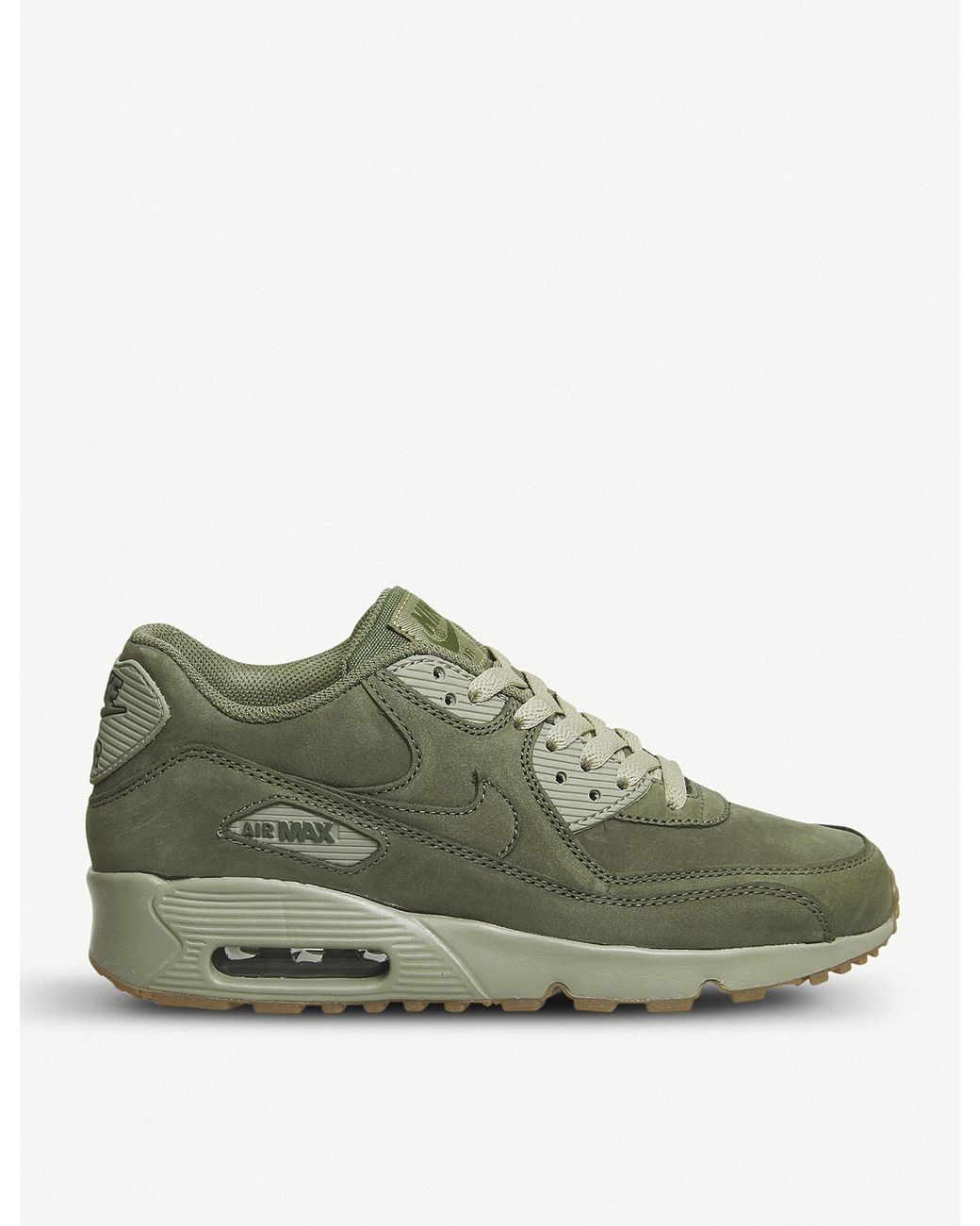 Nike Air Max 90 Suede Trainers in Green for Men | Lyst