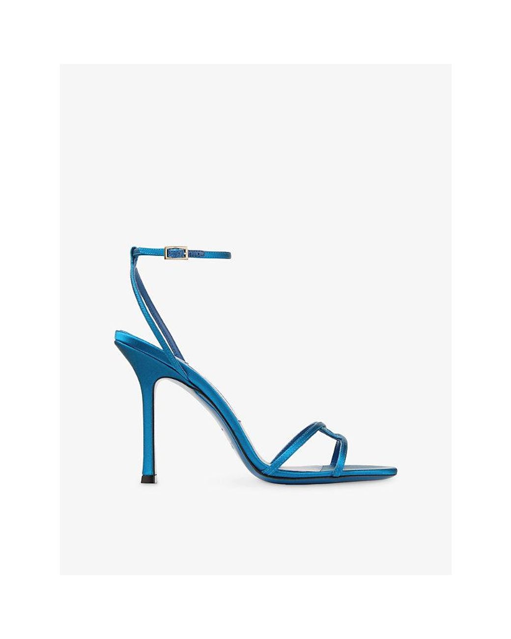 Jimmy Choo Blue 1998 Leo 100 Satin Heels