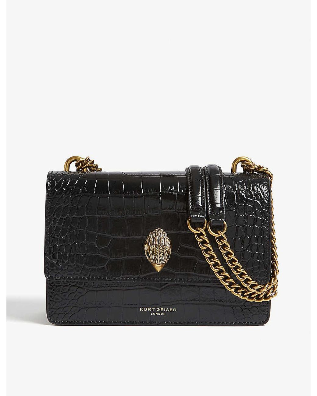 kurt geiger denny black croc