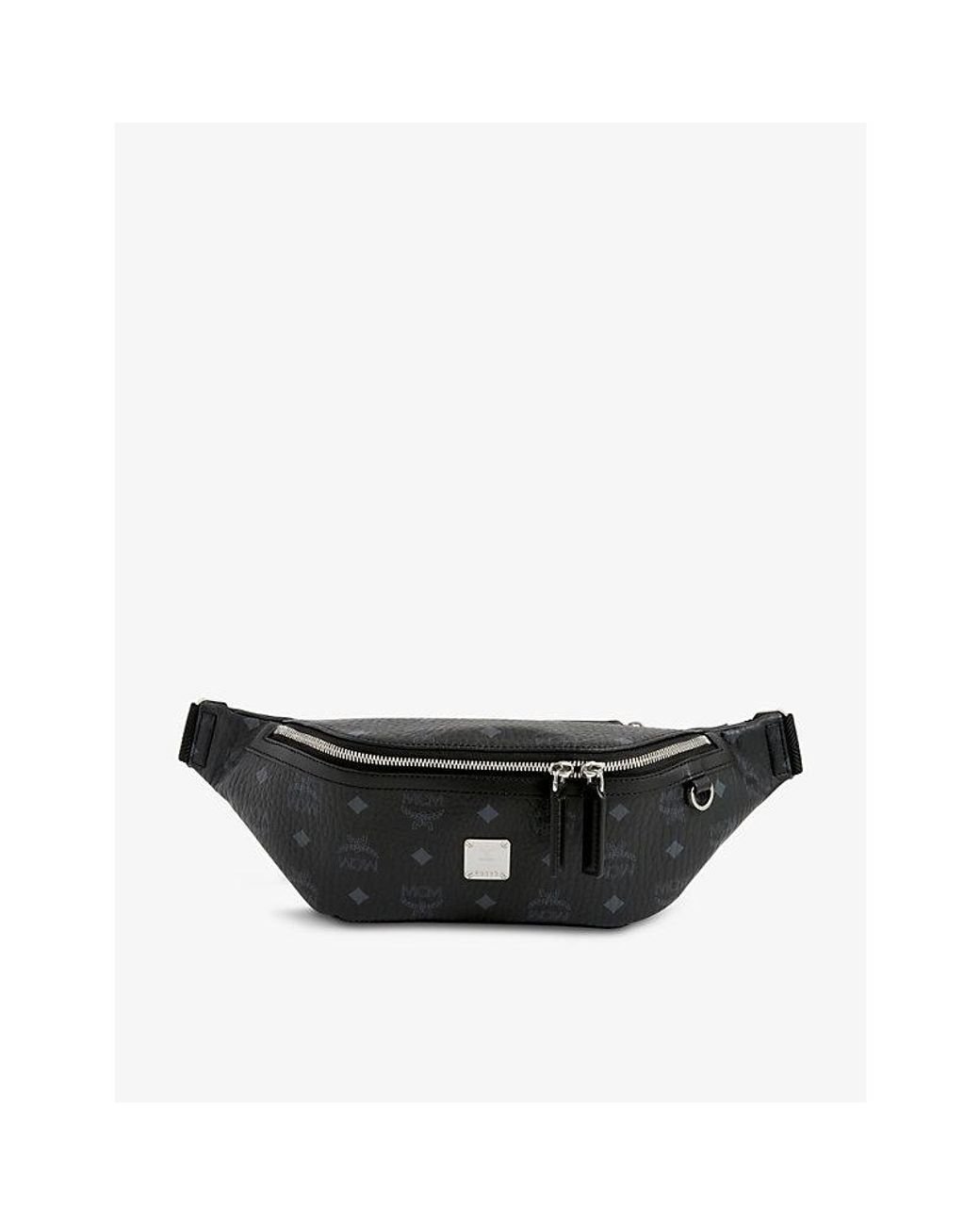 MCM Fursten Monogram Cotton canvas Belt Bag in Black Lyst