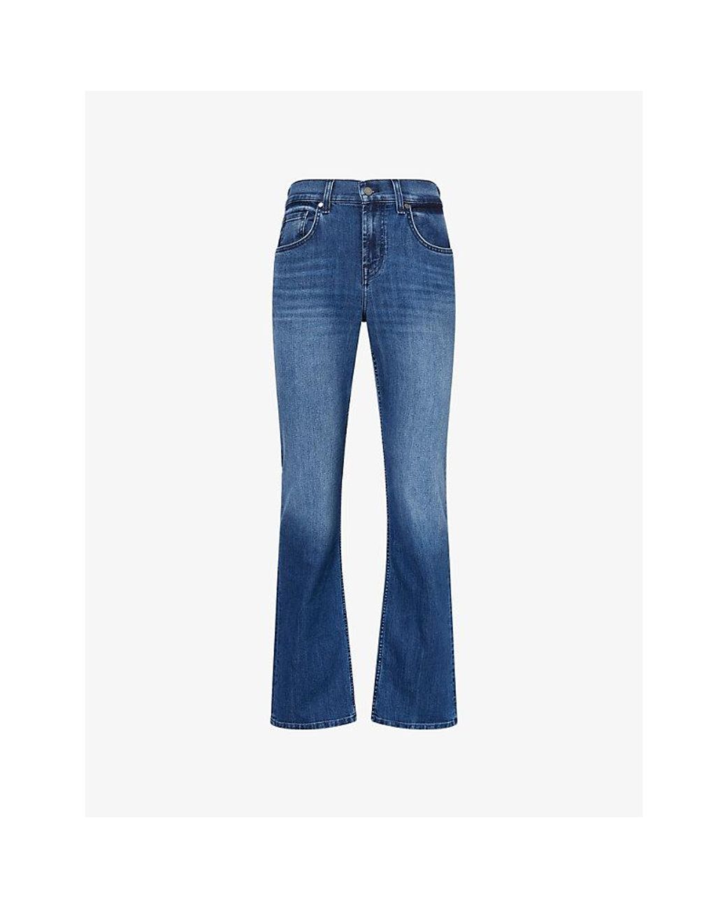 7 For All Mankind Blue The Bootcut Mid-Wash Denim Jeans for men