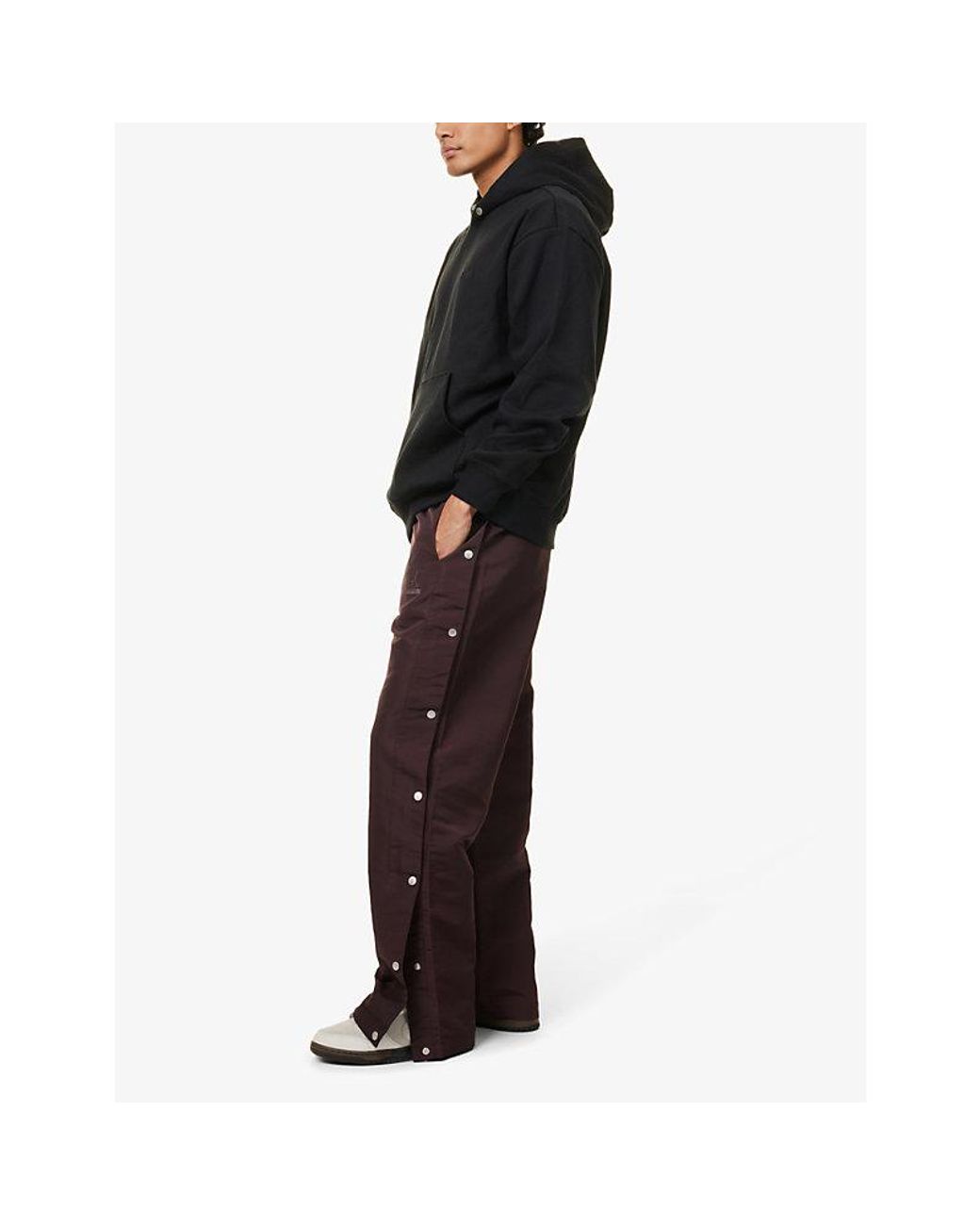 Nike Air Jordan X A Ma Maniére Brand-embroidered Snap-fastened Relaxed-fit  Shell Trousers in Purple for Men